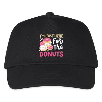 Donuts Donut-Liebhaber - Kinder Basecap - Schwarz - Vorne
