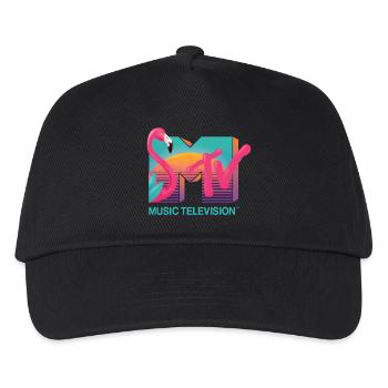 MTV Music Television Flamingo Logo - Kids’ Baseball Cap - black - Front