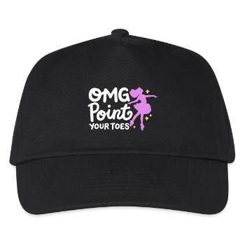 Ballett Tanzen Ballerina - Kinder Basecap - Schwarz - Vorne