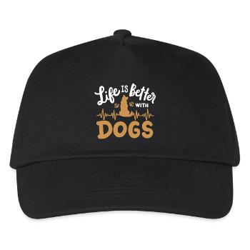 Hundeliebhaber Hundebesitzer - Kinder Basecap - Schwarz - Vorne