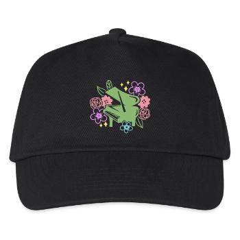 Klavierspieler Pianist - Kinder Basecap - Schwarz - Vorne