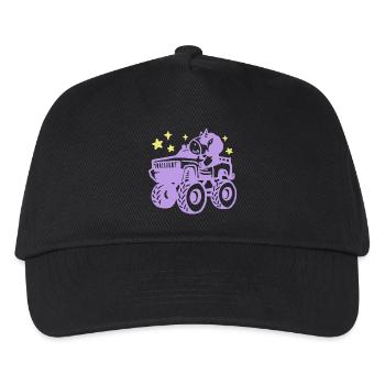 Einhorn im Monstertruck - Kinder Basecap - Schwarz - Vorne