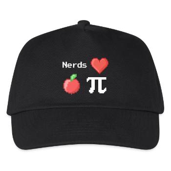 nerds love apple pi pie sprüche math pixel - Kinder Basecap - Schwarz - Vorne