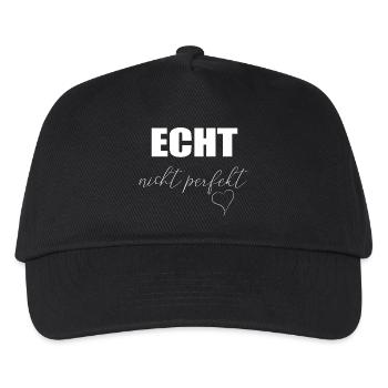 Really not perfect with heart - Kids’ Baseball Cap - black - Front