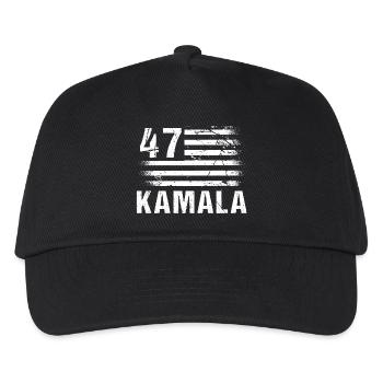 Vintage US FLAGGE - Kamala Harris 2024 für - Kinder Basecap - Schwarz - Vorne