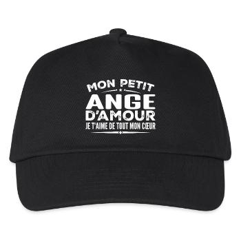 Cadeau ange d'amour je t'aime de tout mon cœur - Casquette de baseball Enfant - noir - Devant
