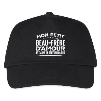Gift Brother-in-law of love I love you with my heart - Kids’ Baseball Cap - black - Front