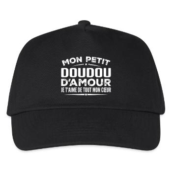 Ich liebe dich von ganzem Herzen und liebe Kuscheltier Geschenk - Kinder Basecap - Schwarz - Vorne