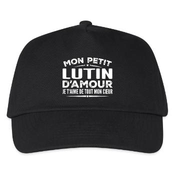 Geschenk Elf der Liebe, ich liebe dich von ganzem Herzen - Kinder Basecap - Schwarz - Vorne