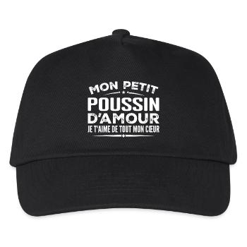 Liebes-Küken-Geschenk, ich liebe dich von ganzem Herzen - Kinder Basecap - Schwarz - Vorne
