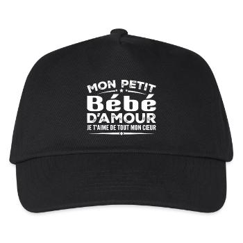 Liebes-Baby-Geschenk, ich liebe dich von ganzem Herzen - Kinder Basecap - Schwarz - Vorne