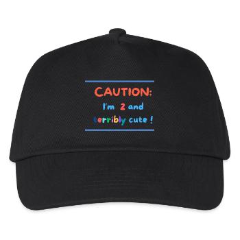 2 and terribly cute! - Casquette de baseball Enfant - noir - Devant