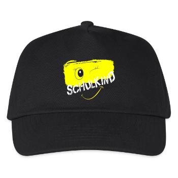 Schulkind 2025 Relaxed Fit Unisex Organic - Kinder Basecap - Schwarz - Vorne
