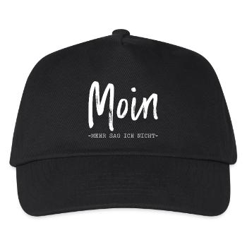 Moin - Mehr sag ich nicht - Kinder Basecap - Schwarz - Vorne