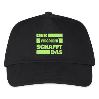 Arbeit Vergolder - Kinder Basecap - Schwarz - Vorne