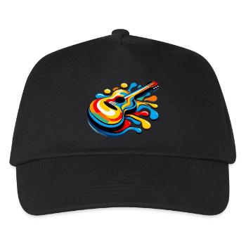 Melting Rainbow Guitar - Kids’ Baseball Cap - black - Front