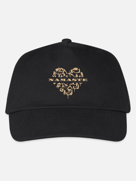 Namaste Yoga Meditation Yogapositionen Herz - Kinder Basecap - Schwarz