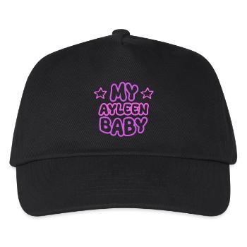 Ayleen als Vorname - Kinder Basecap - Schwarz - Vorne