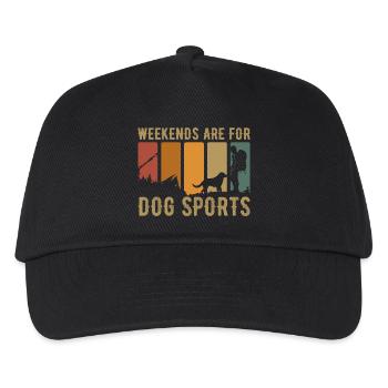 Weekends Are For Dog Sports Dog, Dog Owner Trainer - Kids’ Baseball Cap - black - Front