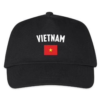 Vietnam Flagge - Kinder Basecap - Schwarz - Vorne