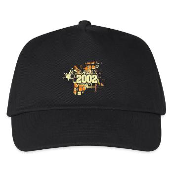 Flowerpower 2002 - Kinder Basecap - Schwarz - Vorne