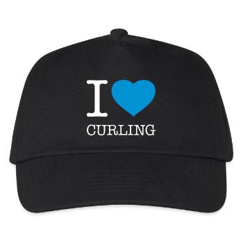 I LOVE CURLING - Kids’ Baseball Cap - black - Front