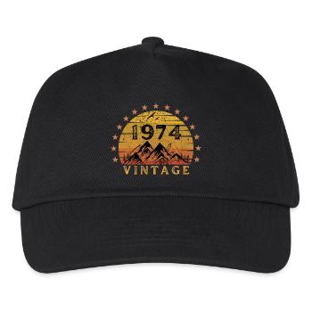 Vintage 1974 - Kids’ Baseball Cap - black - Front
