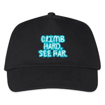 Climb hard, See Far. - Kids’ Baseball Cap - black - Front