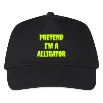 Pretend I’m an Alligator – Easy Halloween-Kostüm - Kinder Basecap - Schwarz - Vorne