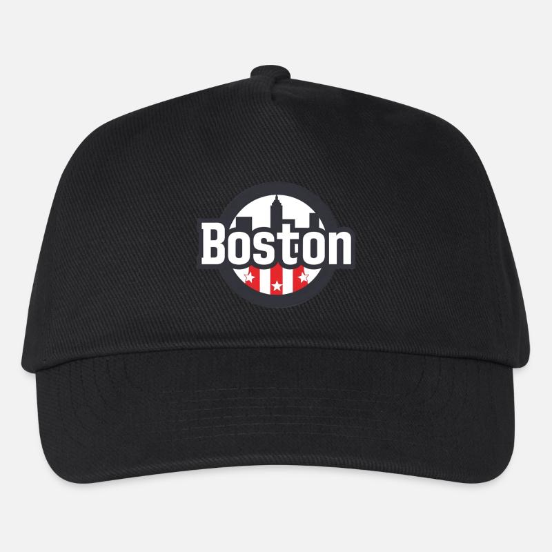 Boston USA Geschenk - Kinder Basecap - Schwarz