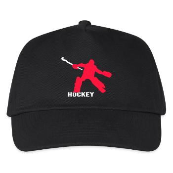 Hockey-Goalie Feldhockey - Kinder Basecap - Schwarz - Vorne