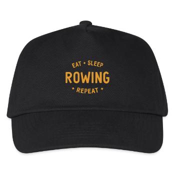 Eat, Sleep, Rowing, Repeat, Rowing, Rowing - Kids’ Baseball Cap - black - Front