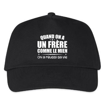 Wenn du einen Bruder wie meinen hast | Brüder Geschenk - Kinder Basecap - Schwarz - Vorne