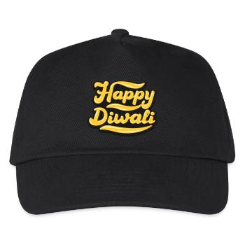 Frohes Diwali | Diwali | Kunst 02 - Kinder Basecap - Schwarz - Vorne