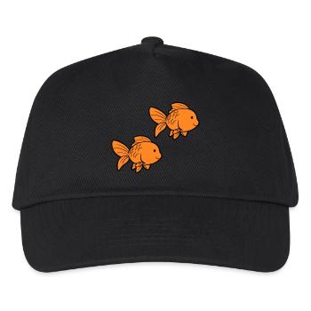 Poisson Poisson Rouge - Casquette de baseball Enfant - noir - Devant