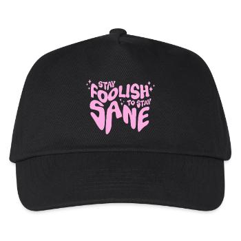 Restez fou pour rester sain d’ - Casquette de baseball Enfant - noir - Devant