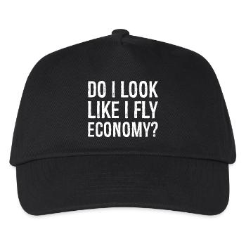 do I look like I fly economy - Kids’ Baseball Cap - black - Front