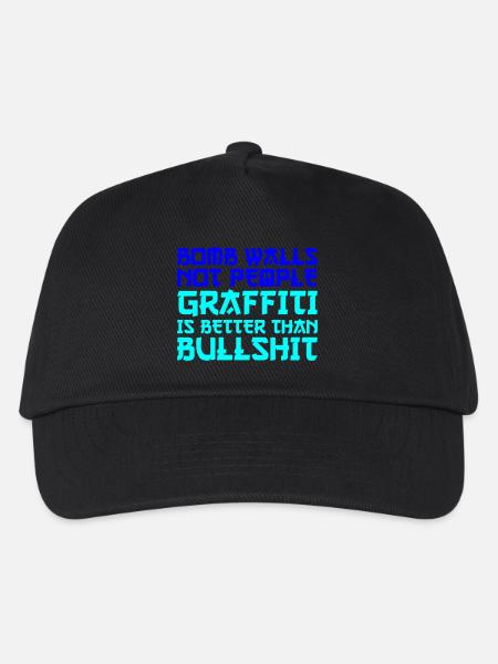 Peace Graffiti - Kids’ Baseball Cap - black