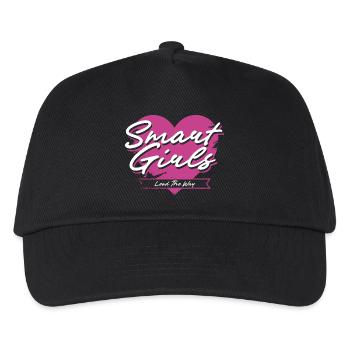 Kluge Mädchen weisen den Weg Heart Design - Kinder Basecap - Schwarz - Vorne