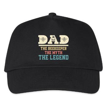 Dad The Beekeeper The Myth The Legend Beekeeping A - Kinder Basecap - Schwarz - Vorne