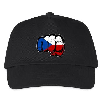 Drapeau de la République tchèque utilisé - Casquette de baseball Enfant - noir - Devant