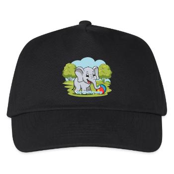 ELEFANTEN, FREUDE AUF SCHRITT UND TRITT - Kinder Basecap - Schwarz - Vorne