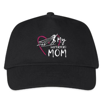 My Superhero Mom - Kinder Basecap - Schwarz - Vorne