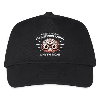 ICH STREITE NICHT, ICH ERKLÄRE NUR, WARUM ICH RECHT HABE - Kinder Basecap - Schwarz - Vorne
