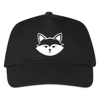 Grimmiger niedlicher Fuchs - Kinder Basecap - Schwarz - Vorne