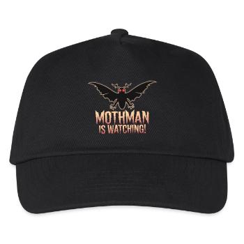 MOTHMAN SCHAUT ZU - Kinder Basecap - Schwarz - Vorne