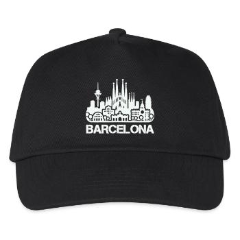 barcelona skyline - Kids’ Baseball Cap - black - Front