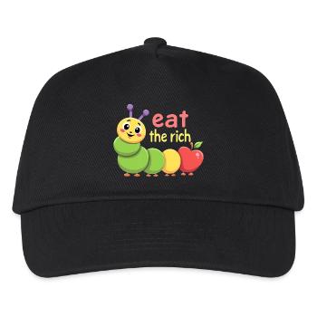 Ver affamé - Chenille Kawaii - Casquette de baseball Enfant - noir - Devant