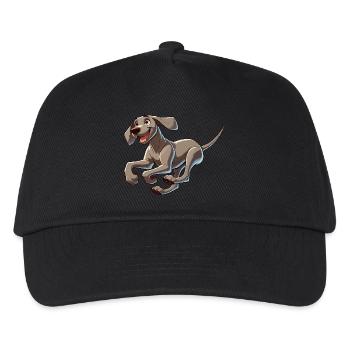 Weimaraner - Kinder Basecap - Schwarz - Vorne