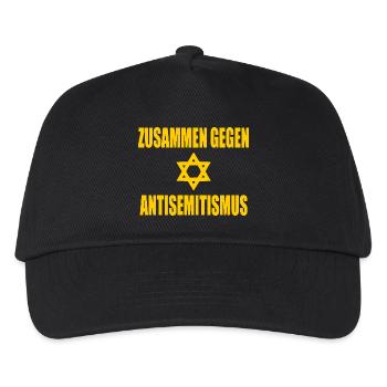 zusammen gegen antisemitismus - Kinder Basecap - Schwarz - Vorne